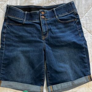 Apt 9 Tummy Control Bermuda Shorts - blue - Sz 16